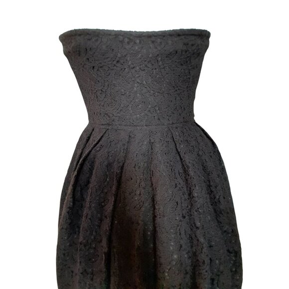 Womens Size Small Gothic Vamp Retro Lace Whimsigoth Strapless Formal Mini Dress - Picture 7 of 7